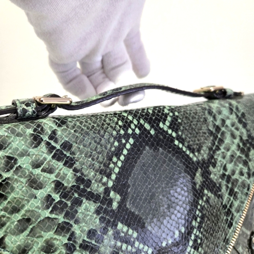 EUC Rebecca Minkoff Collection Limited Edition Cali Green Python - Picture 6 of 15